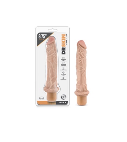 Dr. Skin - Cock Vibe 8 - 24.7 cm Beige