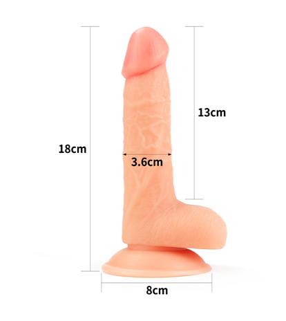 Dildo The Ultra Soft Dude 17.7 cm - Imagen 2